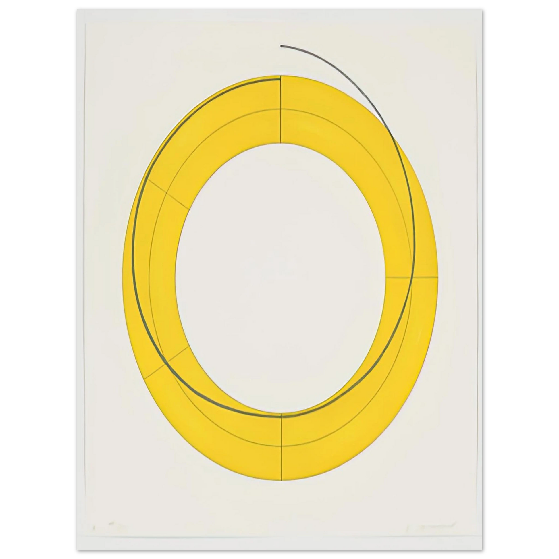 Robert Mangold - RING A YELLOW 2010 Fine Art Poster - Default Title