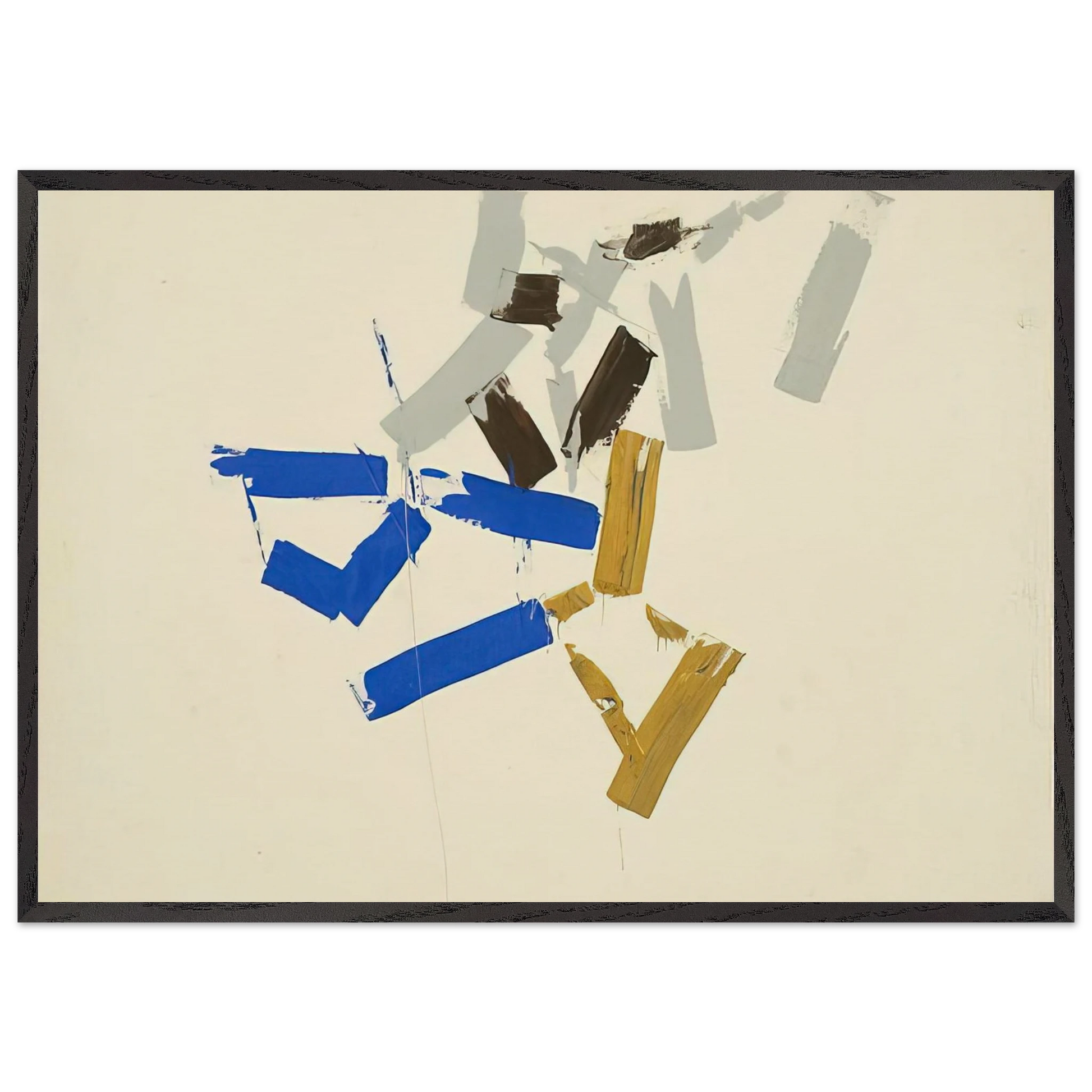 Untitled - 1962 N10 - Charlotte Posenenske Framed Art Print – Black Wooden Frame - Default Title - -Framed Art Print