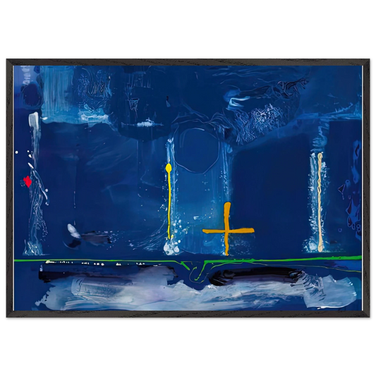 Sister Sky 1991- - Helen Frankenthaler Framed Art Print – Black Wooden Frame - Default Title - -Framed Art Print