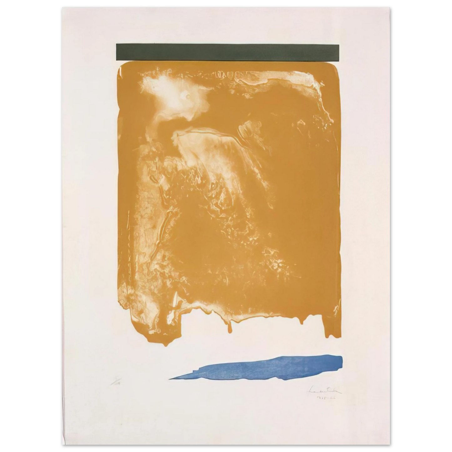 Helen Frankenthaler - Persian Garden - 1966 Wall art - 40x50 cm / 16x20 inches - Premium Wooden Framed Poster With Fine Art Paper - White frame