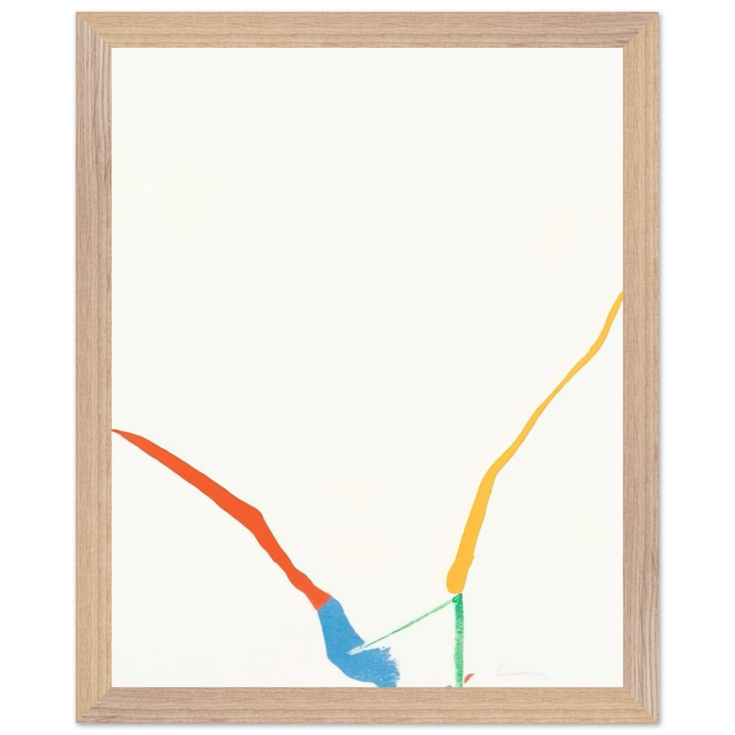 Helen Frankenthaler - What Red Lines Can Do - 1970 Wall art - 45x60 cm / 18x24 inches - Premium Wooden Framed Poster With Fine Art Paper - White frame