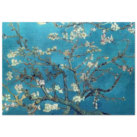 Branches with Almond Blossom - Vincent van Gogh Brushed Aluminum Print - 70x100 cm / 28x40 inches | Vincent van Gogh Aluminum Print | Vincent van Gogh Prints