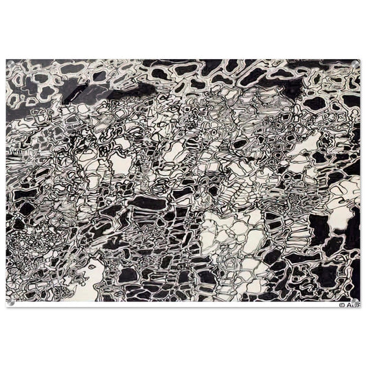 BRIGHT METEOR - Jean Dubuffet Acrylic Print - 70x100 cm / 28x40″ inches | Jean Dubuffet Wall Art | Jean Dubuffet Prints