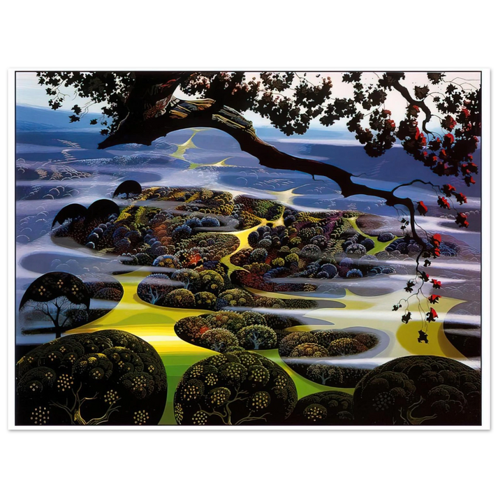 Eyvind Earle - Mystic Mountain  75x100 cm / 30x40inches Fine Art Poster