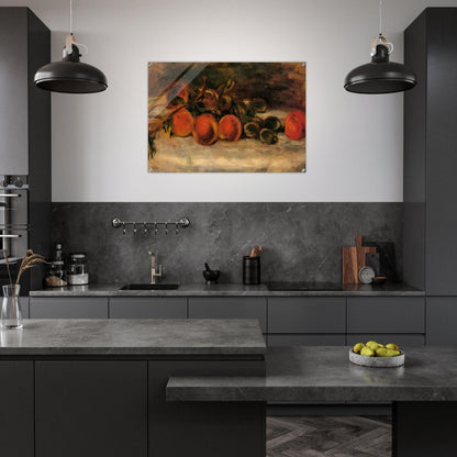Still Life with Peaches and Chestnuts - Pierre-Auguste Renoir Acrylic Print - 70x100 cm / 28x40″ inches