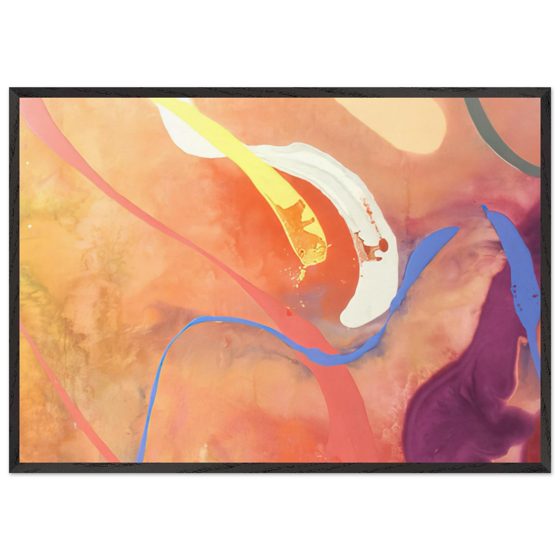 For Becky - 1969 - Ronnie Landfield Framed Art Print – Black Wooden Frame - Default Title - -Framed Art Print