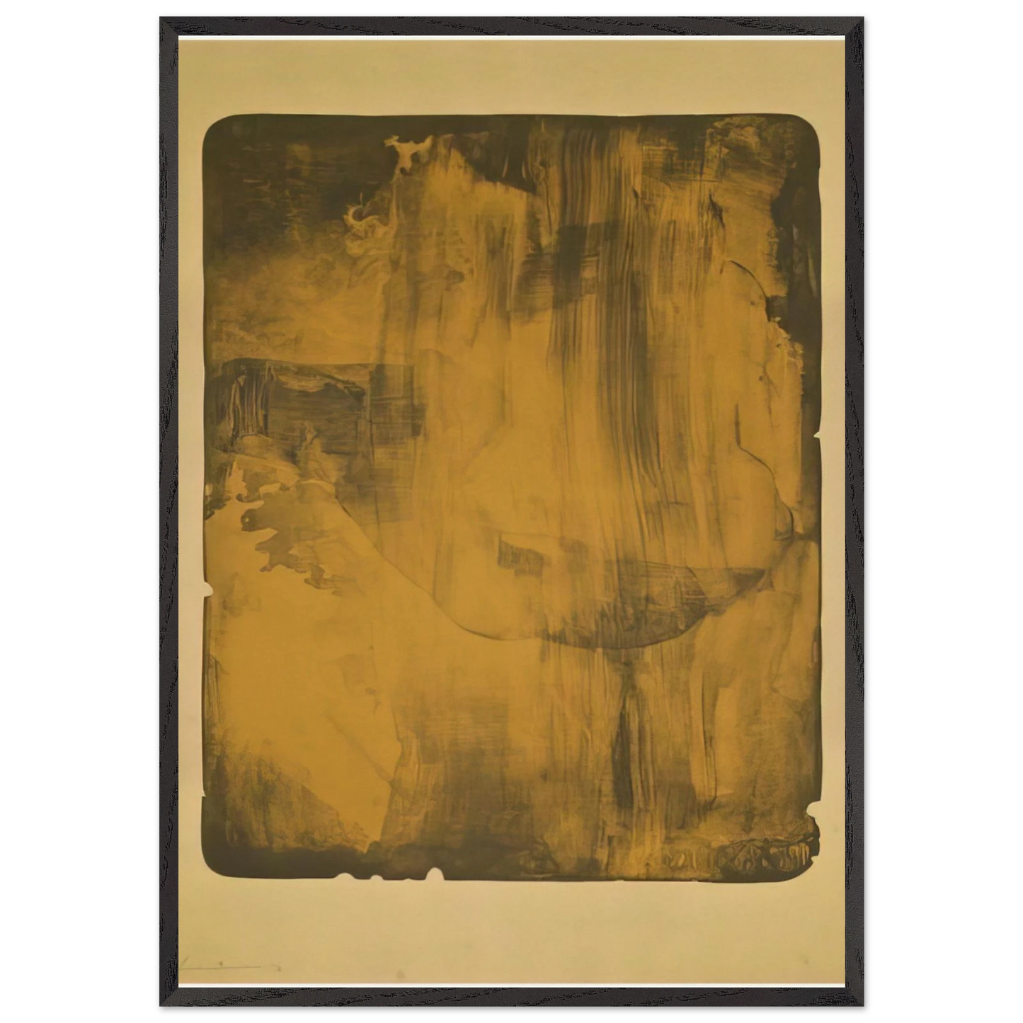 Bronze Smoke - 1978 - Helen Frankenthaler Framed Art Print – Black Wooden Frame - Default Title - -Framed Art Print