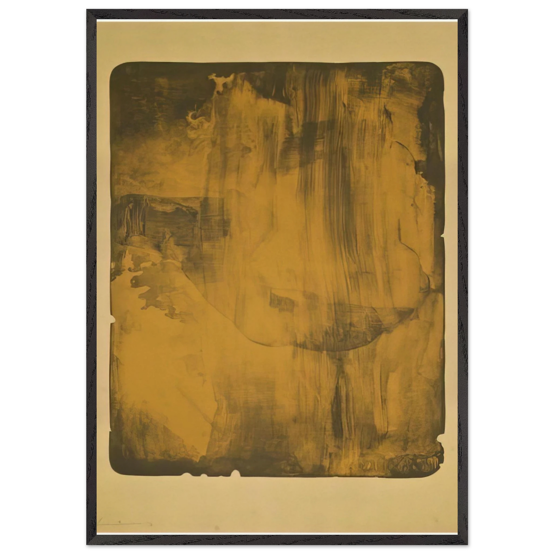 Bronze Smoke - 1978 - Helen Frankenthaler Framed Art Print – Black Wooden Frame - Default Title - -Framed Art Print