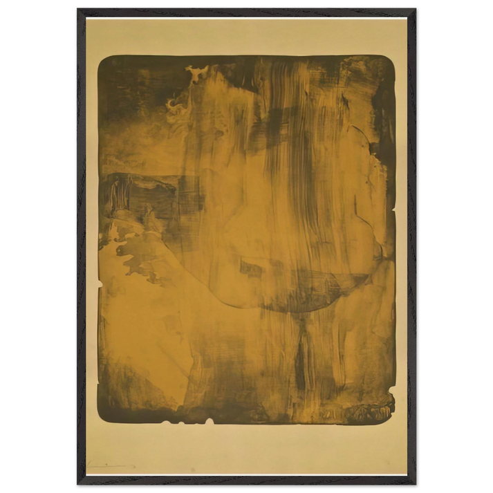 Bronze Smoke - 1978 - Helen Frankenthaler 70x100 cm / 28x40 inches Framed Art Print – Black Wooden Frame
