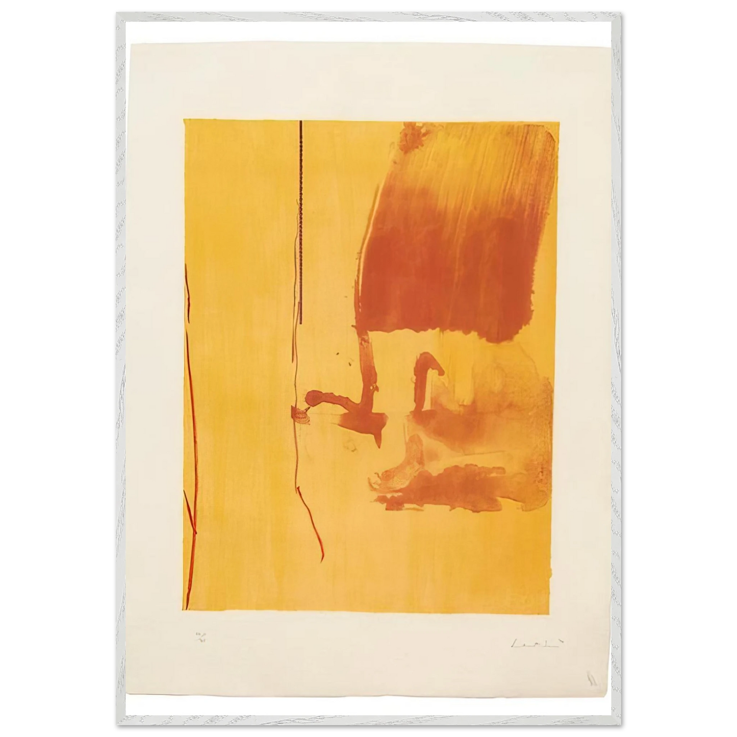 Helen Frankenthaler - Harvest - 1976 Wall art - A2 (42 x 59.4  cm) - Premium Wooden Framed Poster With Fine Art Paper - White frame