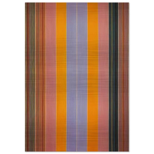 Blue Broad Jump - 1960 - Gene Davis Brushed Aluminum Print - 70x100 cm / 28x40 inches | Gene Davis Aluminum Print | Gene Davis Prints