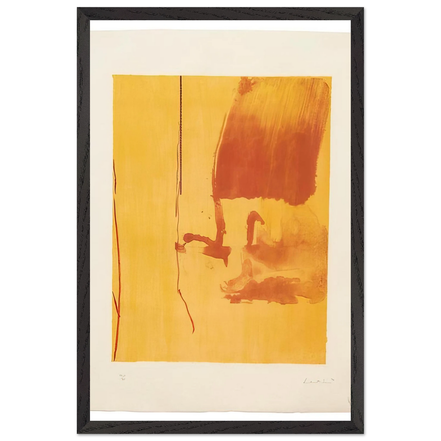 Helen Frankenthaler - Harvest - 1976 Wall art - 27x35 cm / 11x14 inches - Premium Wooden Framed Poster With Fine Art Paper - White frame