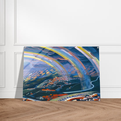 The Miracle of Light While Flying - 1931 - Gerardo Dottori Acrylic Print - 70x100 cm / 28x40″ inches | Gerardo Dottori Wall Art | Gerardo Dottori Prints
