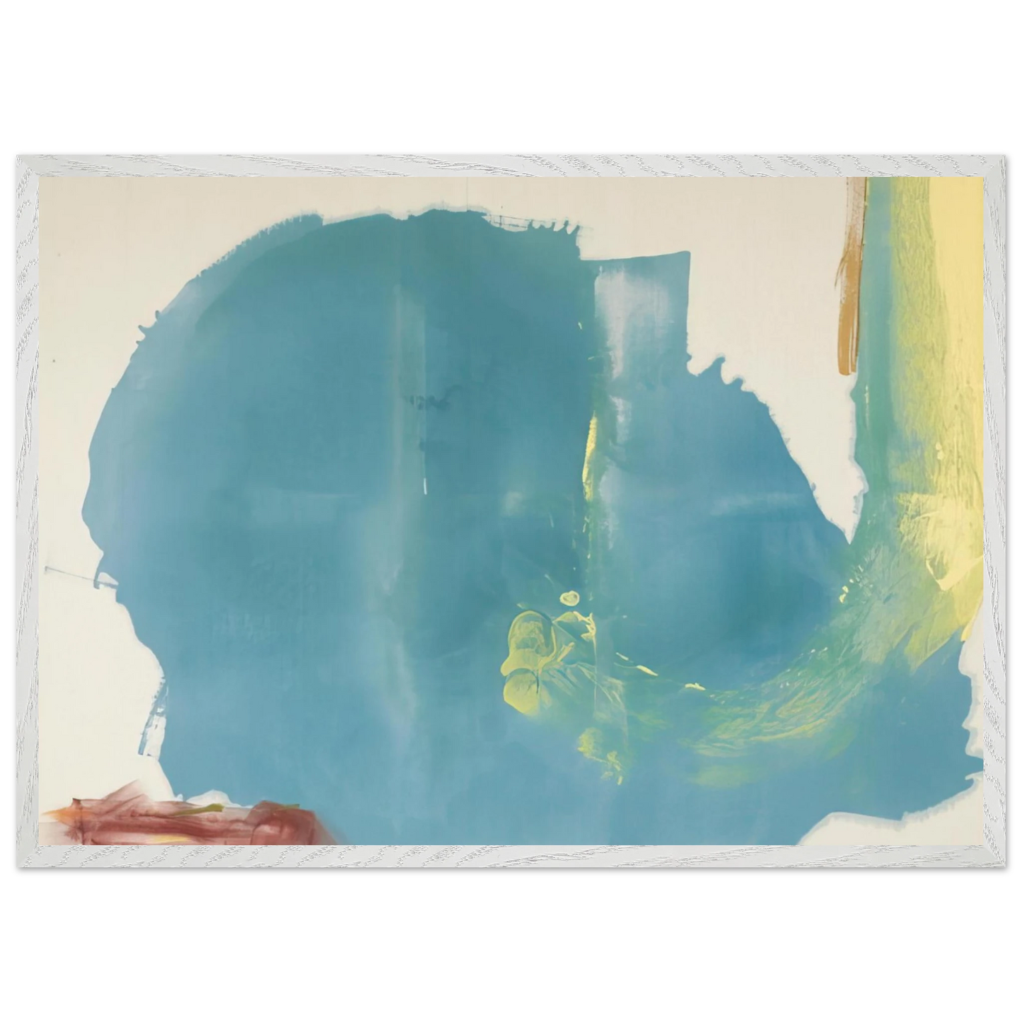 Helen Frankenthaler - Where Necessary - 1977 Wall art - A2 (42 x 59.4  cm) - Premium Wooden Framed Poster With Fine Art Paper - White frame