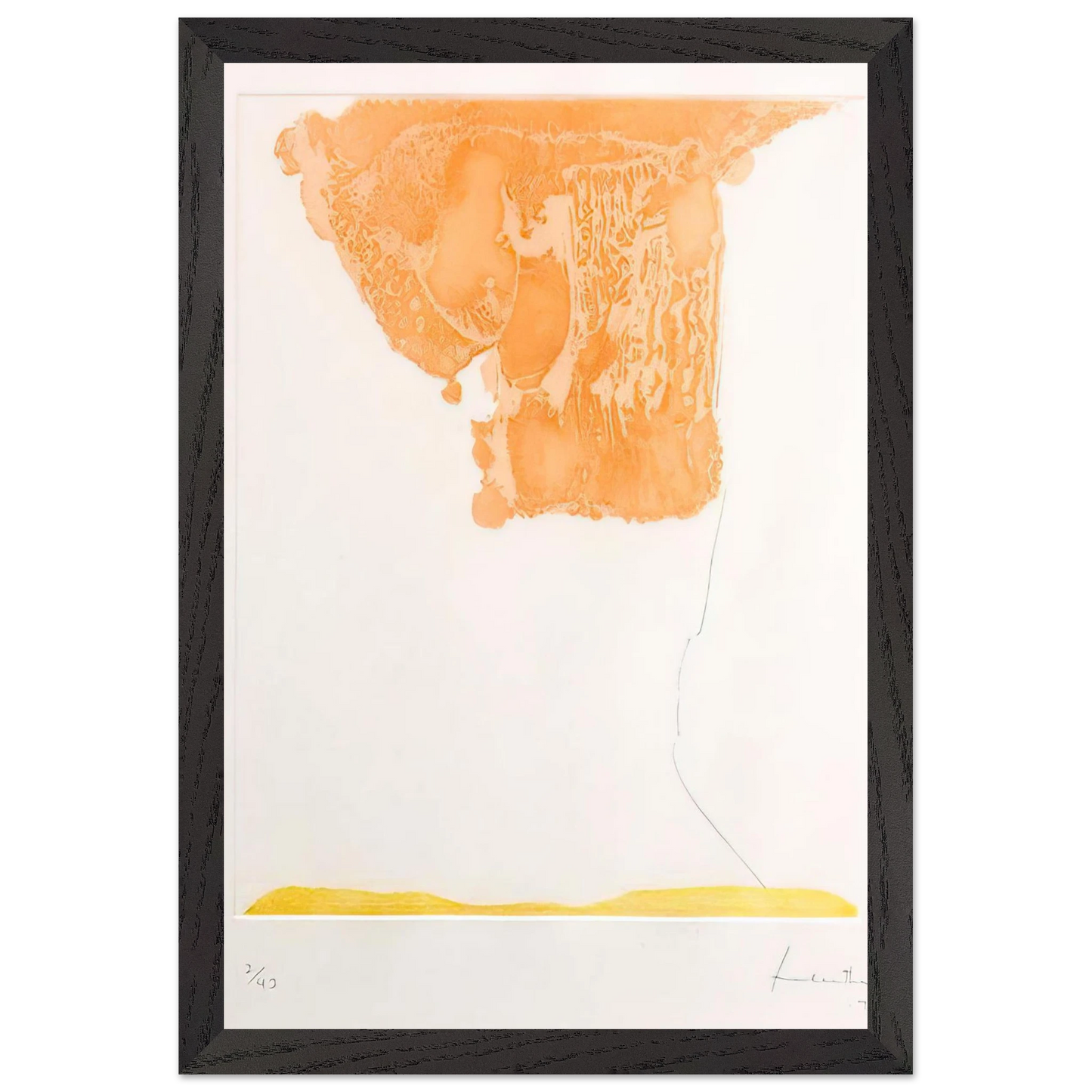 Helen Frankenthaler - Pranzo Italiano - 1973 Wall art - 40x50 cm / 16x20 inches - Premium Wooden Framed Poster With Fine Art Paper - Black frame