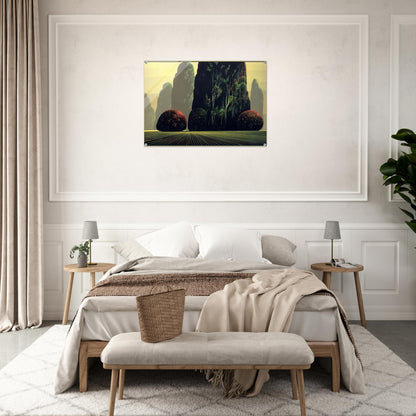 Autumn Eucalyptus - Eyvind Earle Acrylic Print - 70x100 cm / 28x40″ inches | Eyvind Earle Wall Art | Eyvind Earle Prints