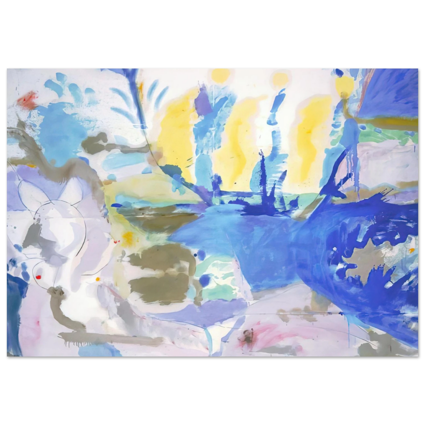 Helen Frankenthaler - Basque Beach - 1958 Wall art - 13x18 cm / 5x7 inches - Fine Art Poster - -