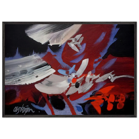 VIENTOS 1989 - Alejandro Obregon Framed Art Print – Black Wooden Frame - Default Title - -Framed Art Print