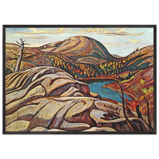 Nellie Lake - 1933 - AY Jackson 70x100 cm / 28x40 inches Framed Art Print – Black Wooden Frame