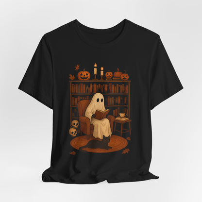 Vintage Ghost Reading Book Lovers Library Halloween Spooky