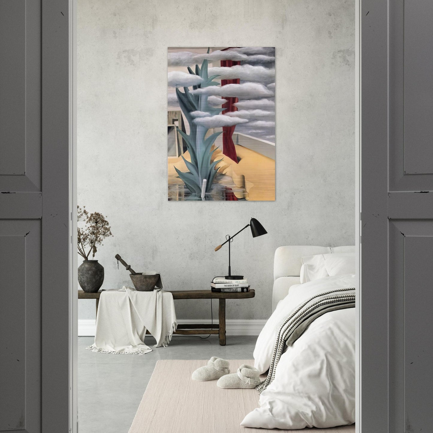 AFTER THE WATER THE CLOUDS 1926 - Rene Magritte Brushed Aluminum Print - 70x100 cm / 28x40 inches | Rene Magritte Aluminum Print | Rene Magritte Prints