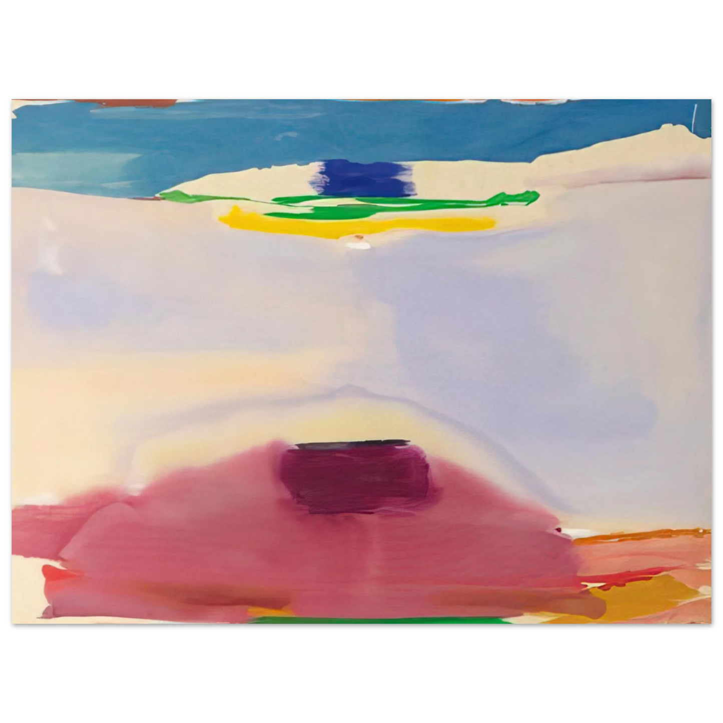 Helen Frankenthaler - Leveling - 1973 Wall art - A1 (59.4 x 84.1  cm) - Premium Wooden Framed Poster With Fine Art Paper - White frame