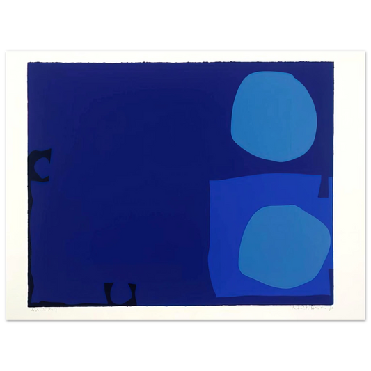 Patrick Heron - Four Blues Two Discs - 1970 Fine Art Poster - Default Title