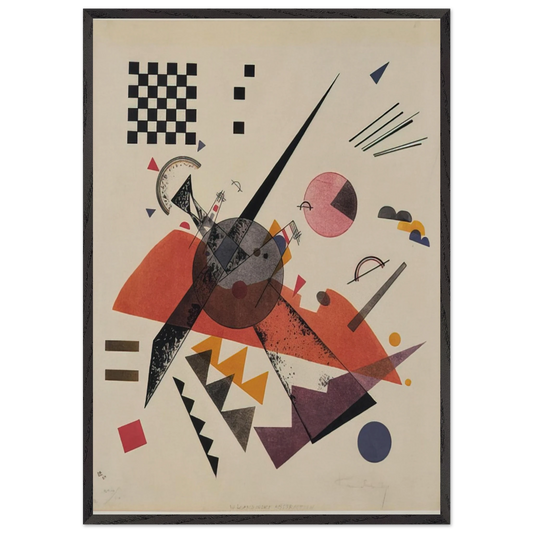 ORANGE 1923 - Wassily Kandinsky 70x100 cm / 28x40 inches Framed Art Print – Black Wooden Frame