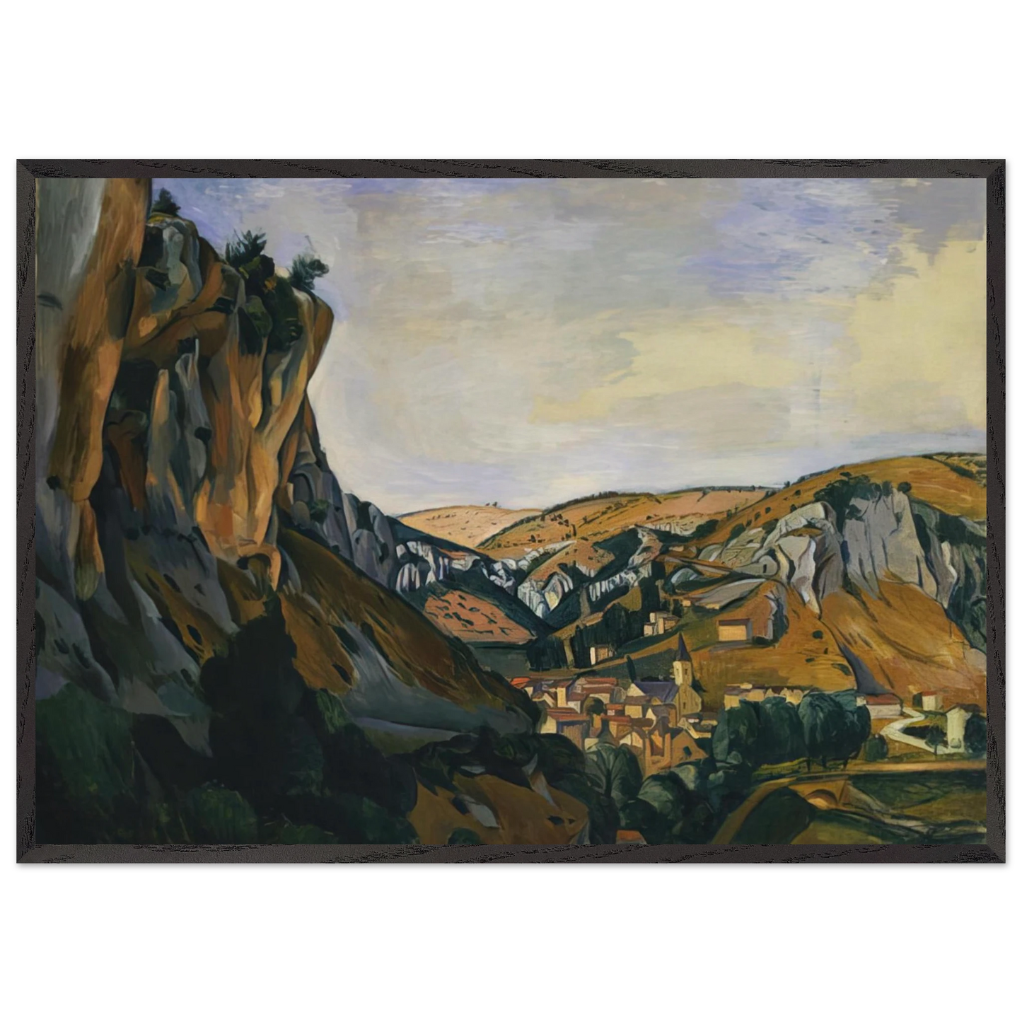 VALLEY OF THE LOT AT VERS 1912 - Andre Derain Framed Art Print – Black Wooden Frame - Default Title - -Framed Art Print
