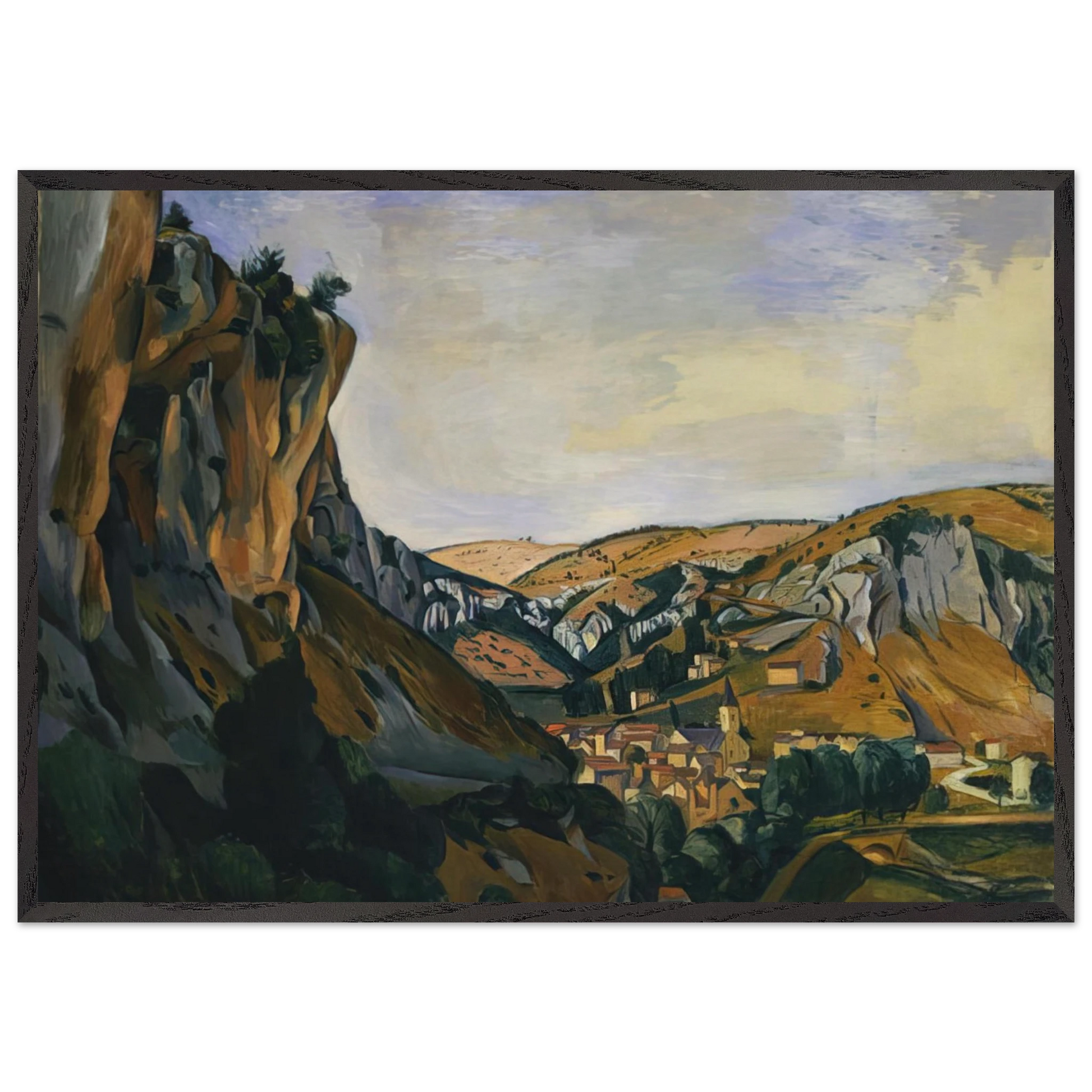 VALLEY OF THE LOT AT VERS 1912 - Andre Derain Framed Art Print – Black Wooden Frame - Default Title - -Framed Art Print