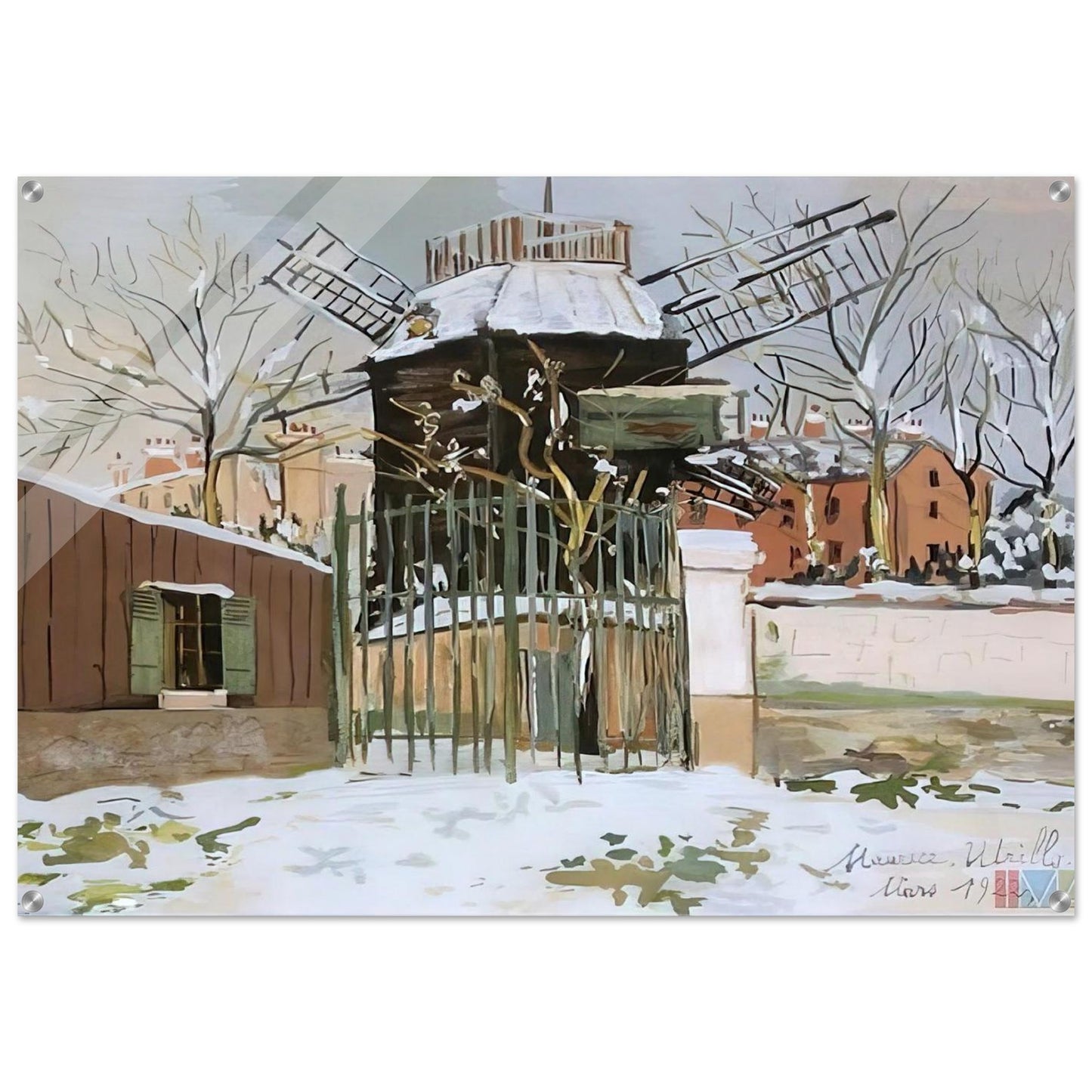 MOULIN DE LA GALETTE 2 - Maurice Utrillo Acrylic Print - 70x100 cm / 28x40″ inches | Maurice Utrillo Wall Art | Maurice Utrillo Prints