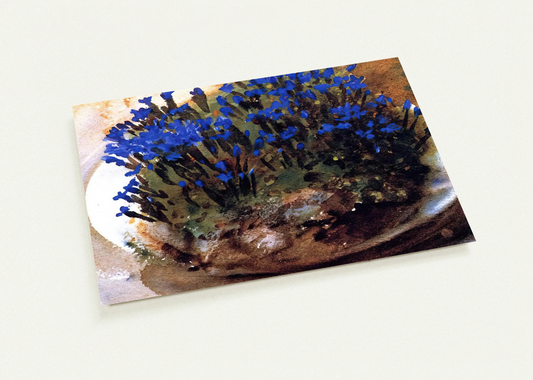 Blue Gentians By John Singer Sargent Pack of 10 Post Cards | John Singer Sargent Post Cards | A6 (10.5 x 14.8 cm) - 4.1 x 5.8 inches