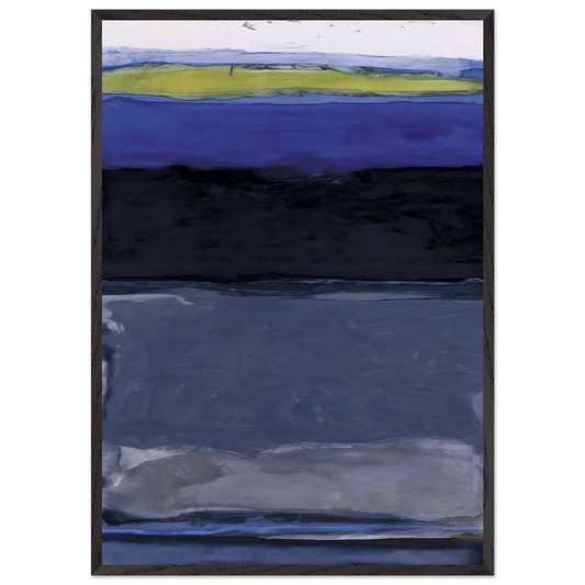 Blue Space - 1954 - Thomas Downing Framed Art Print – Black Wooden Frame - Default Title - -Framed Art Print