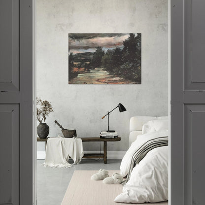 River in the plain - Paul Cézanne Brushed Aluminum Print - 70x100 cm / 28x40 inches | Paul Cézanne Aluminum Print | Paul Cézanne Prints