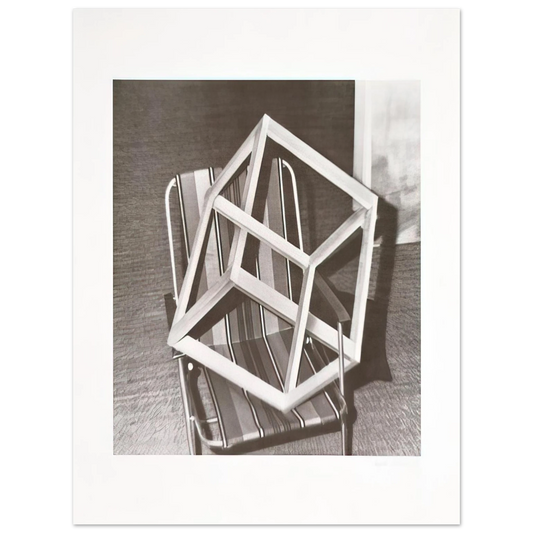 Gerhard Richter - CUBE ON LAWNCHAIR Fine Art Poster - Default Title