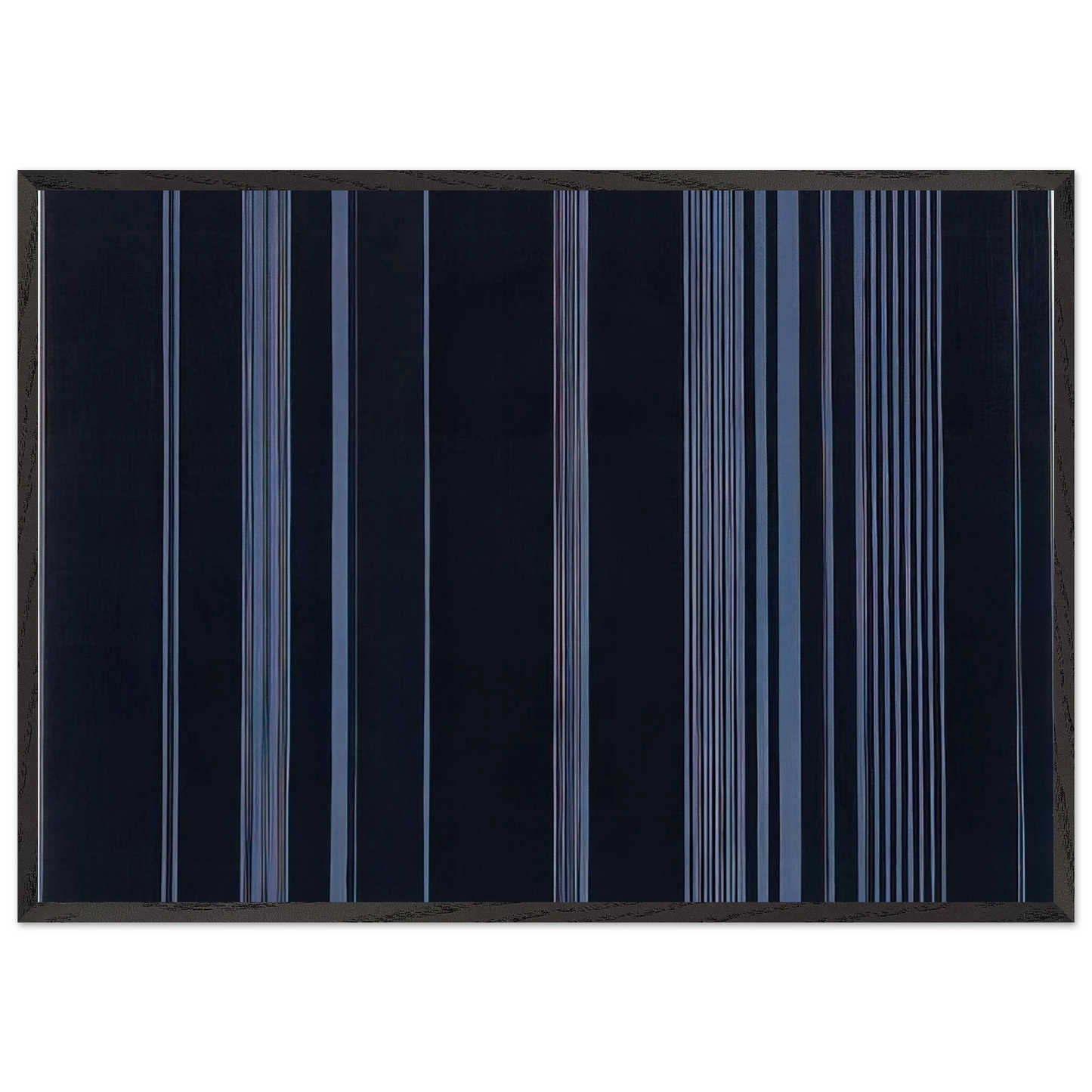 Night Patrol - 1975 - Gene Davis Framed Art Print – Black Wooden Frame - Default Title - -Framed Art Print