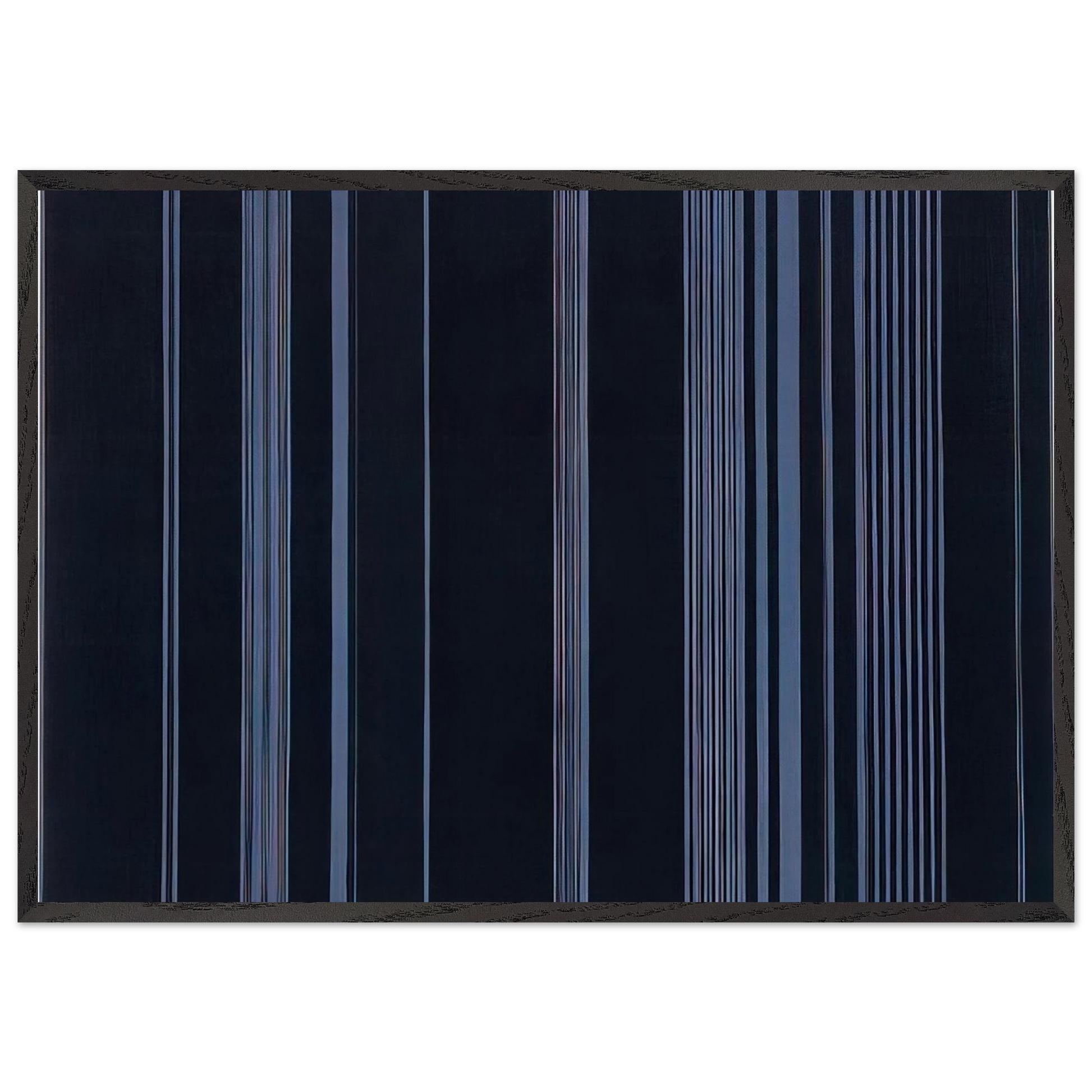 Night Patrol - 1975 - Gene Davis Framed Art Print – Black Wooden Frame - Default Title - -Framed Art Print