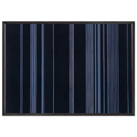 Night Patrol - 1975 - Gene Davis Framed Art Print – Black Wooden Frame - Default Title - -Framed Art Print