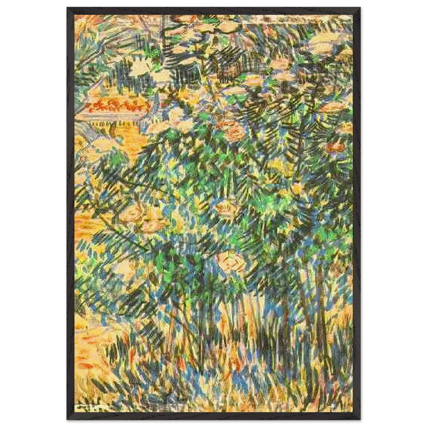 Flowering Shrubs - Vincent van Gogh Framed Art Print – Black Wooden Frame - Default Title - -Framed Art Print