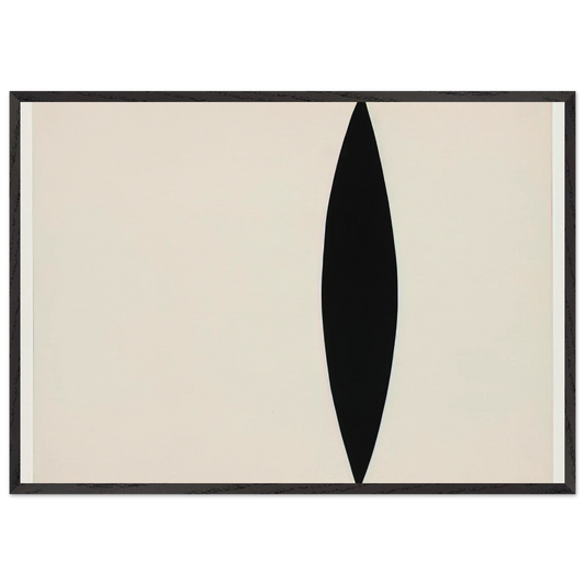 Mandorla Form - Ellsworth Kelly Framed Art Print – Black Wooden Frame - Default Title - -Framed Art Print