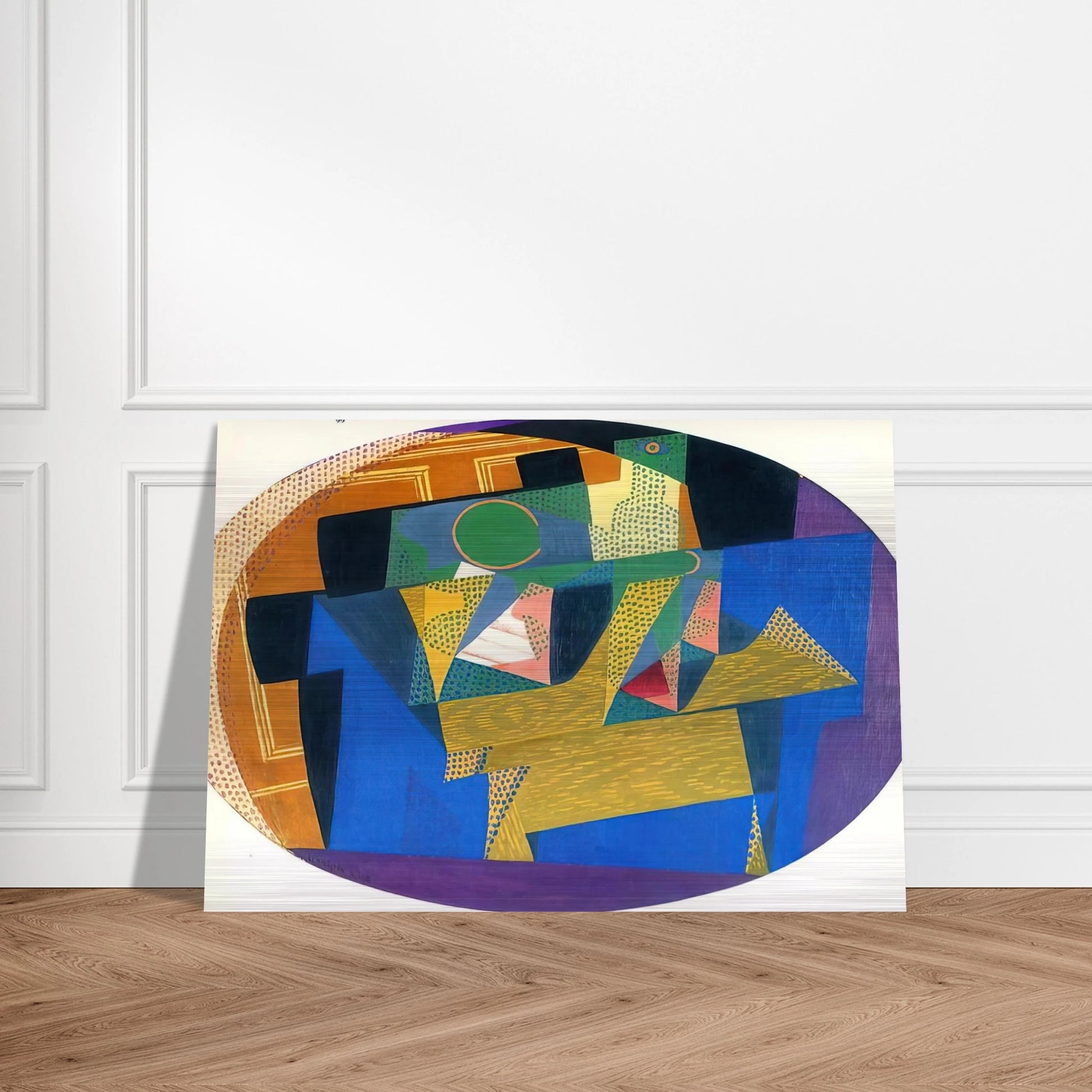 FRUIT BOWL WITH BOTTLE - Juan Gris Brushed Aluminum Print - 70x100 cm / 28x40 inches | Juan Gris Aluminum Print | Juan Gris Prints