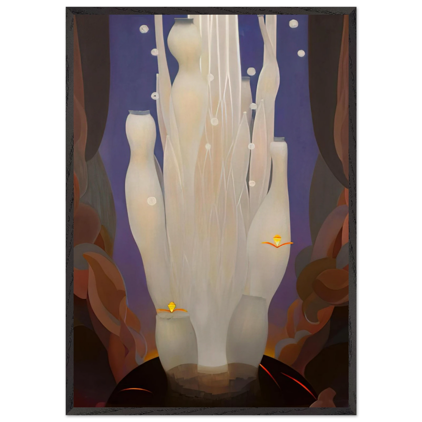 Fire Sounds - 1930 - Agnes Lawrence Pelton Framed Art Print – Black Wooden Frame - Default Title - -Framed Art Print