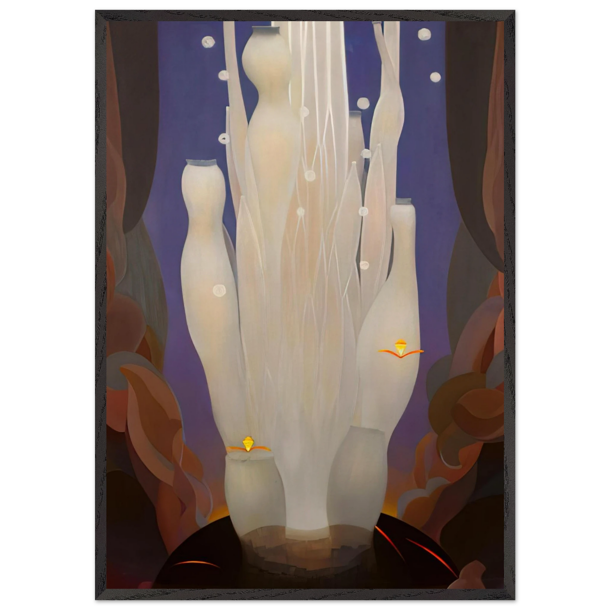 Fire Sounds - 1930 - Agnes Lawrence Pelton Framed Art Print – Black Wooden Frame - Default Title - -Framed Art Print