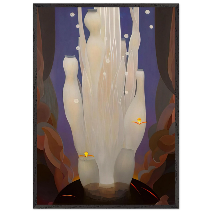 Fire Sounds - 1930 - Agnes Lawrence Pelton 70x100 cm / 28x40 inches Framed Art Print – Black Wooden Frame