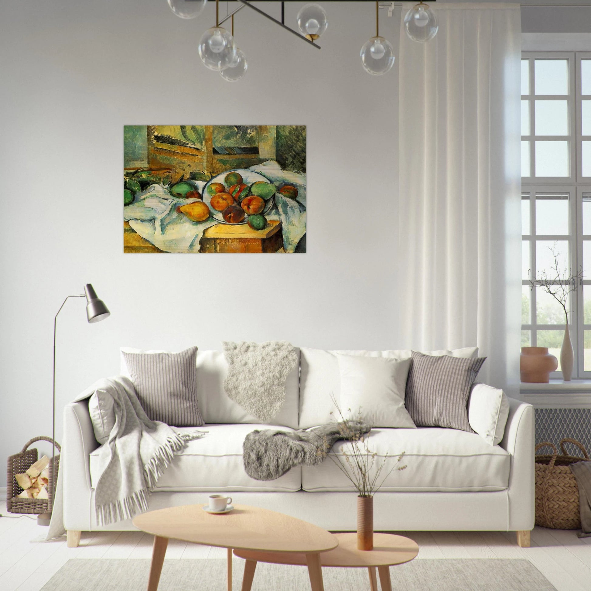 Table, Napkin and Fruit - Paul Cézanne Brushed Aluminum Print - 70x100 cm / 28x40 inches | Paul Cézanne Aluminum Print | Paul Cézanne Prints