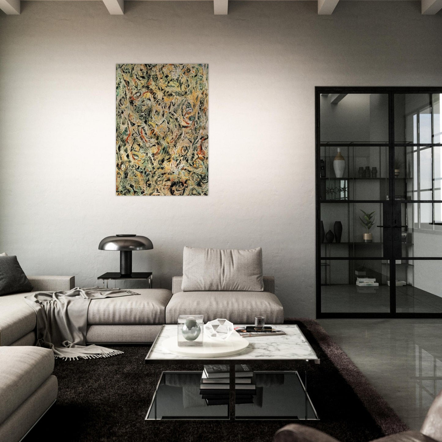 EYES IN THE HEAT 1946 - Jackson Pollock Brushed Aluminum Print - 70x100 cm / 28x40 inches | Jackson Pollock Aluminum Print | Jackson Pollock Prints