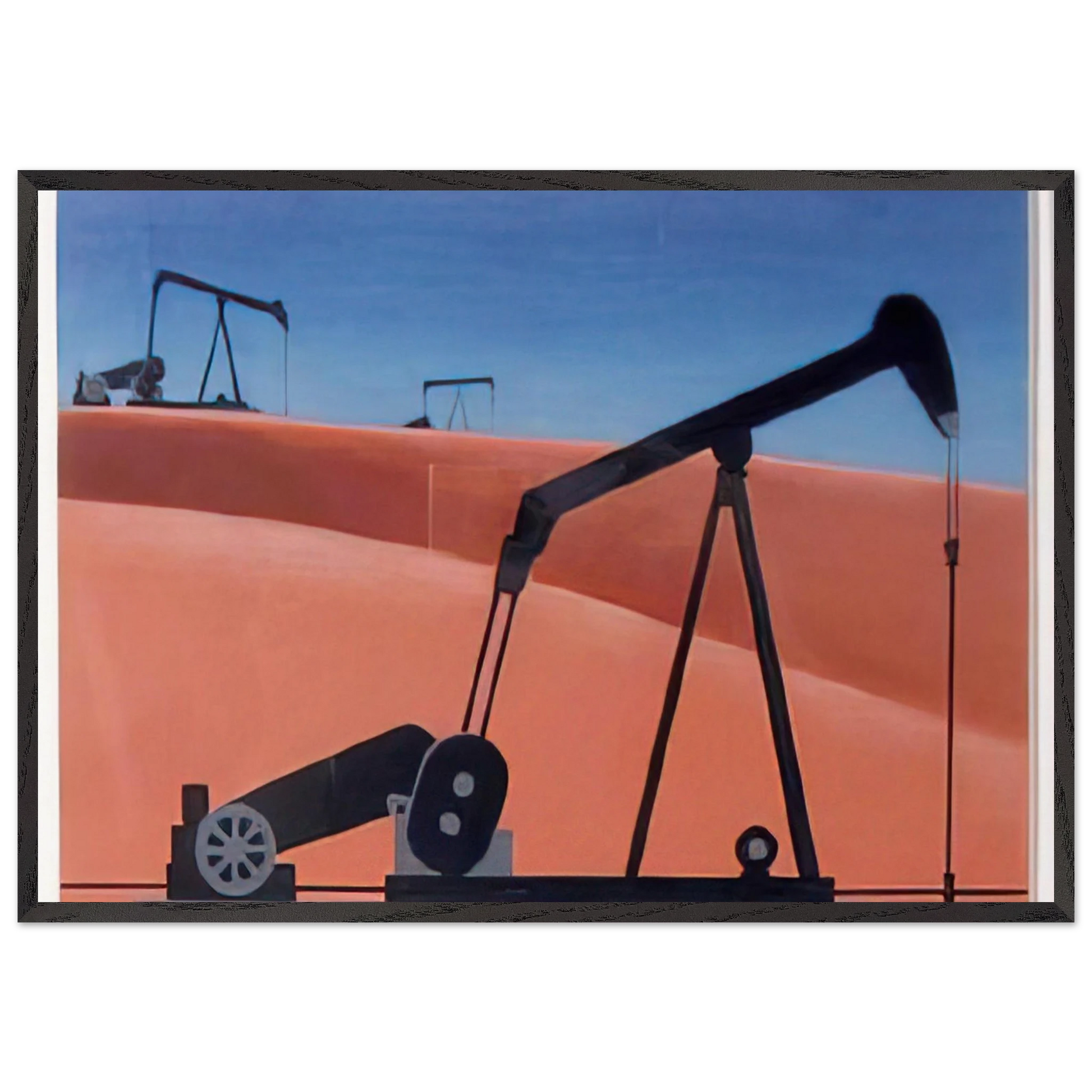 Oil Well - 1979 - Clarence Holbrook Carter Framed Art Print – Black Wooden Frame - Default Title - -Framed Art Print