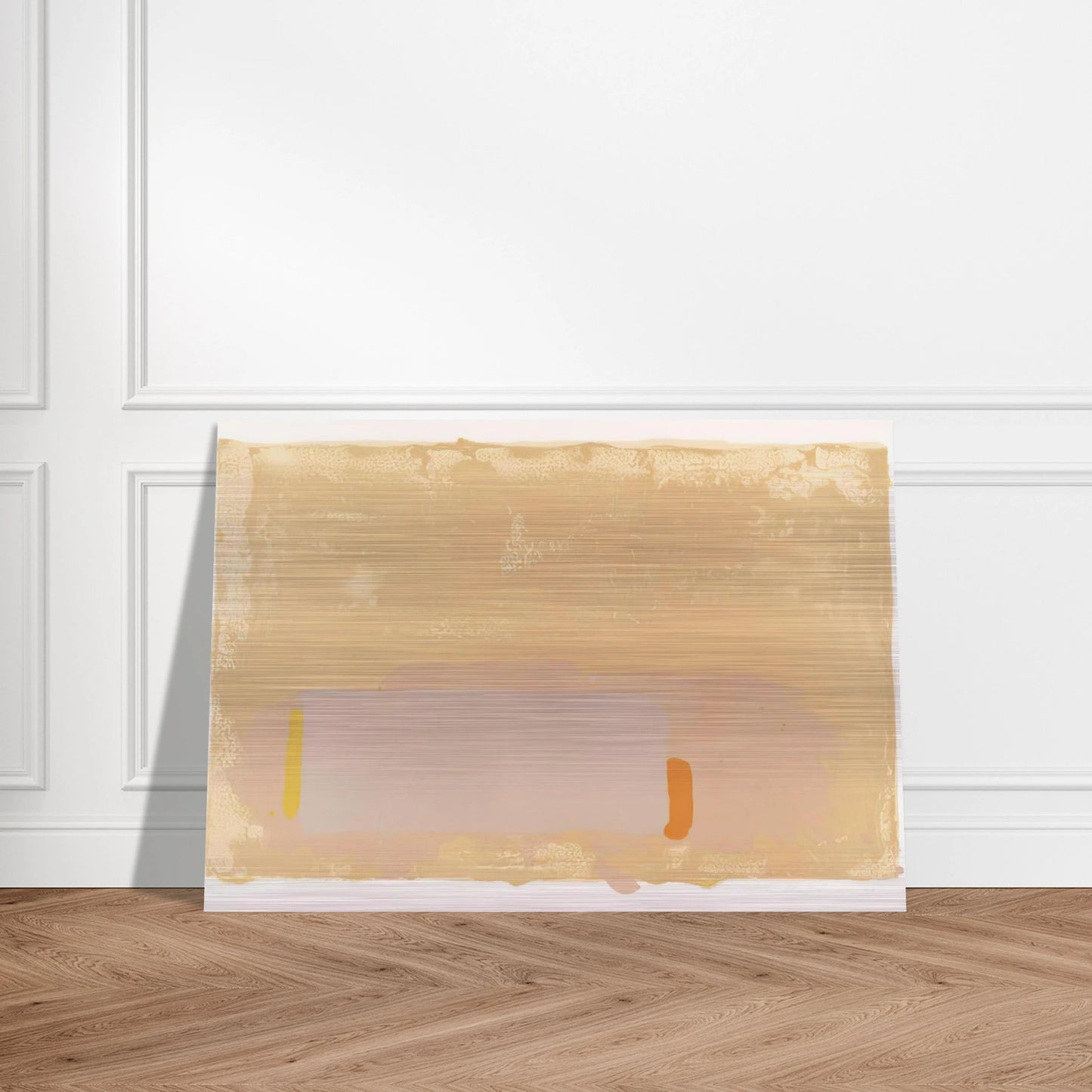 Brown-Beige-Pink - 1971 - John Hoyland Brushed Aluminum Print - 70x100 cm / 28x40 inches | John Hoyland Aluminum Print | John Hoyland Prints