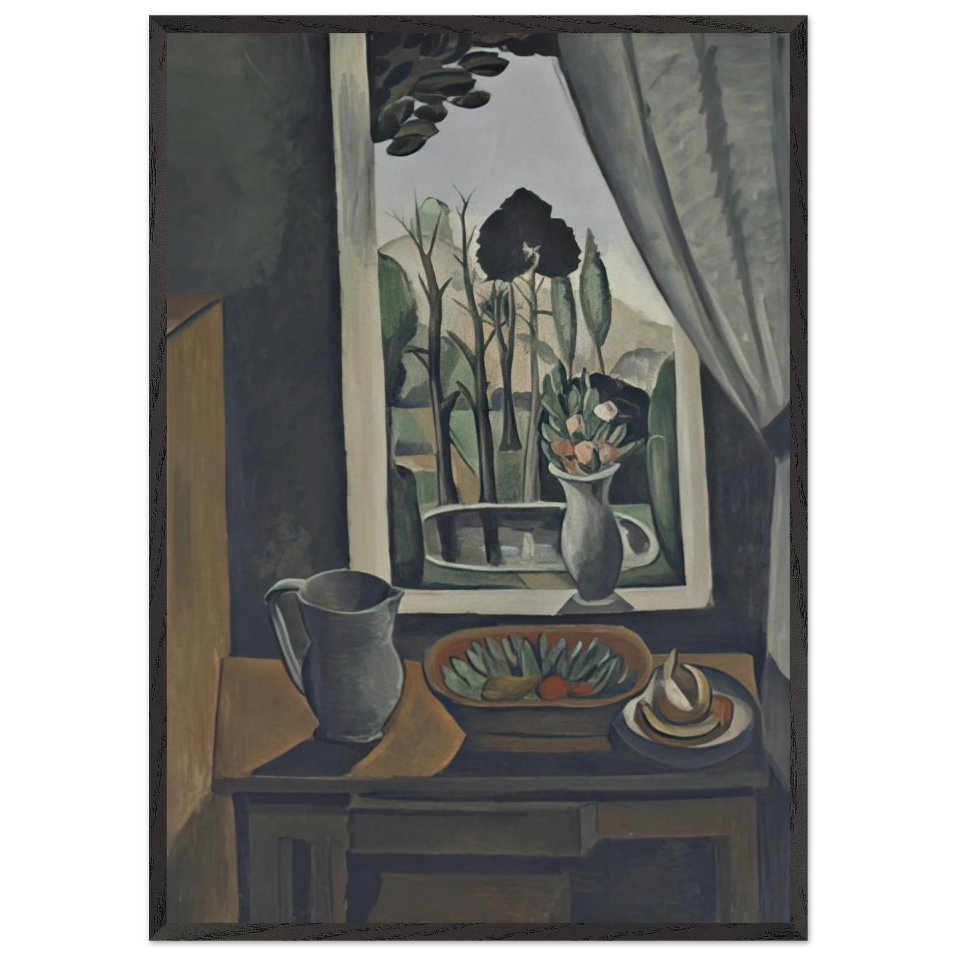 WINDOW AT VERS 1912 - Andre Derain Framed Art Print – Black Wooden Frame - Default Title - -Framed Art Print
