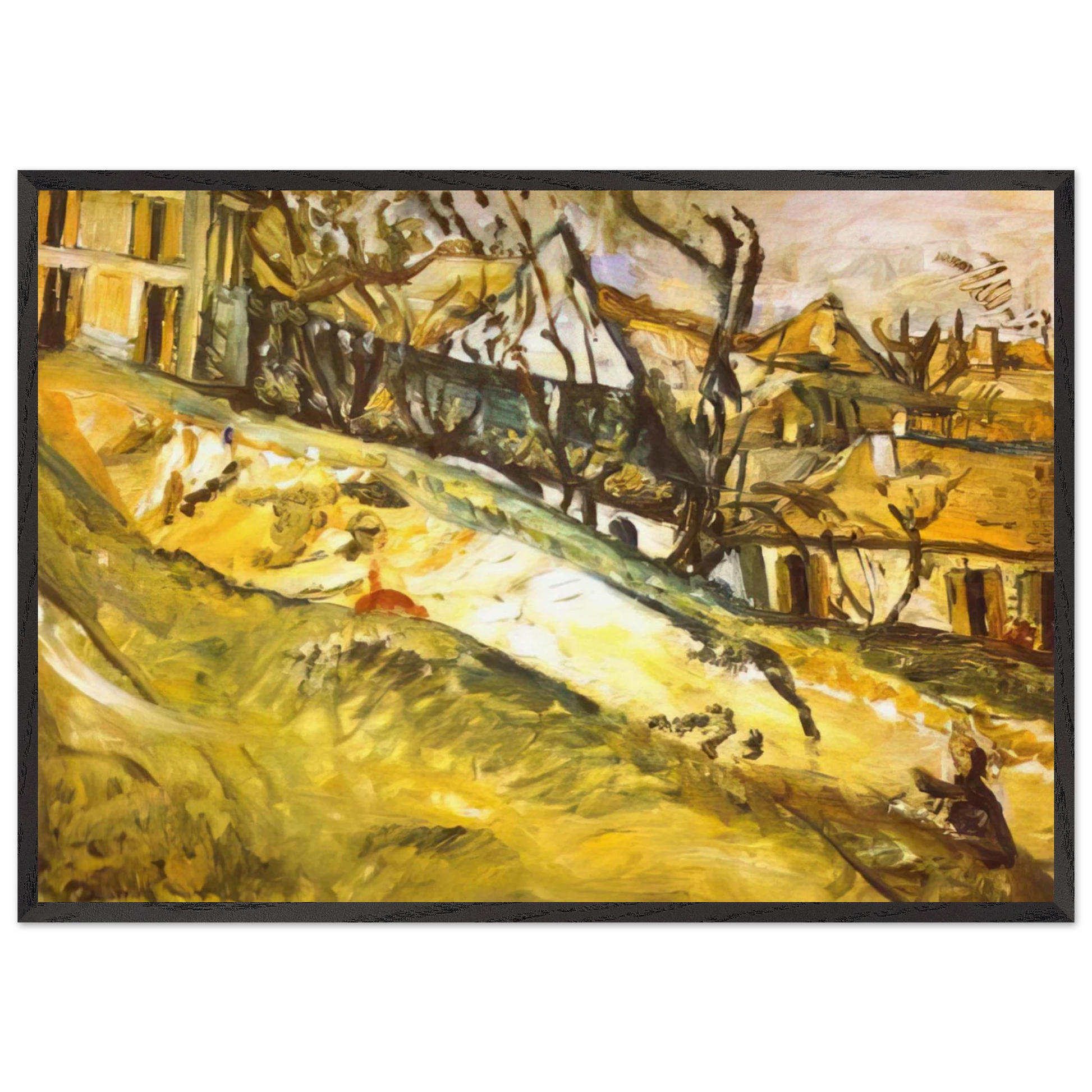 LANDSCAPE 1 N2 - Chaim Soutine Framed Art Print – Black Wooden Frame - Default Title - -Framed Art Print
